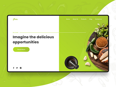 Food banner banner design food food drink food app homepage minimalistic themes xd