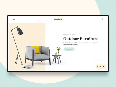 Furniture Store banner design ecommerce furniture minimalistic web website