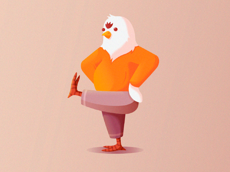 Dance like no one sees dancing badbird bird chicken 2d design illustration