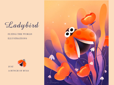 illustration-Ladybirdbeetle design doodle illustration illustrations paint