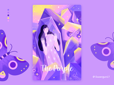 Purple illustration color design
