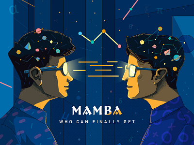 Mysterious Mamba design doodle illustrations