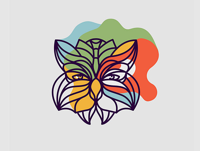 Tiger art blobs branding color design flat illustration logo minimal tiger tigers ui vector web