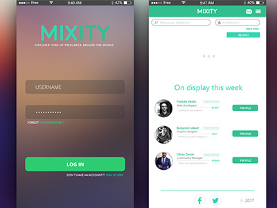 MIXITY UI DESIGN