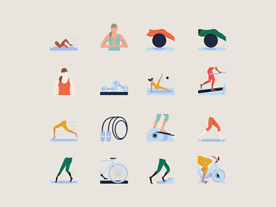 Eko Fitness Activity Icons fitness icons illustrations ios women