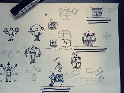 Sketch Process concept icons ideas illustration rough sketch vibes