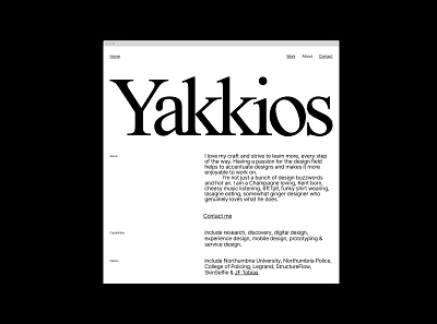 Portfolio Look branding clean design sketch typography ui