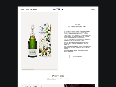 Pol Roger Champagne Redesign champagne design typography ui