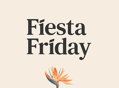 FiestaFriday Logo branding design illustration logo typography