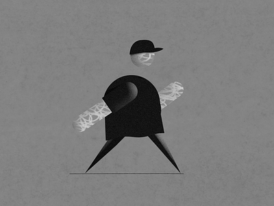 Walk cycle No1 after effects blackandwhite character motion design walk cycle