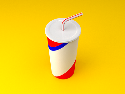 Fastfood - Soda cup fast food soda straw