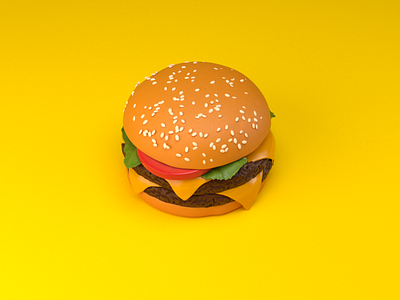 Fastfood - Burger 3d burger fast food