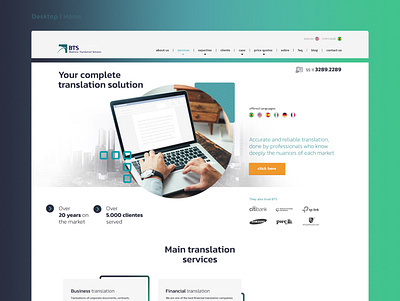 BTS Global blue burathi desktop website gradient graphic design green greenish orange translation user interface web design web page webdesign website