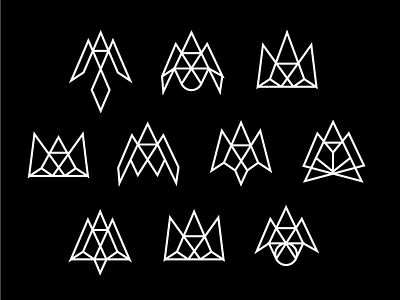 MARMOR Logo sketches crown geometric identity logo mountain streetwear