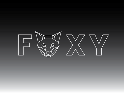 Scrapped Foxy Logo display fox geometric logo sans serif