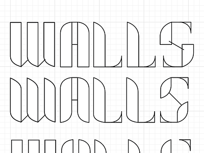 Walls lettering WIP art deco lettering walls