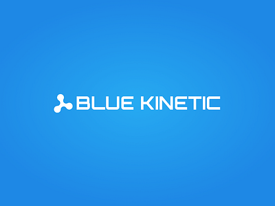 Blue Kinetic branding design graphic logo wordmark