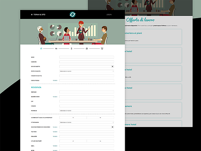 Omnis human resources design form graphics icons illustration symfony ui ux website