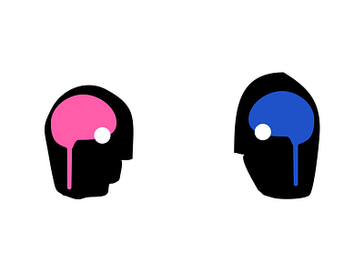 Left meets Right brain illustration left brain minimal right brain vector