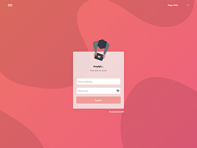 Login Page (Error) gradient illustration login page