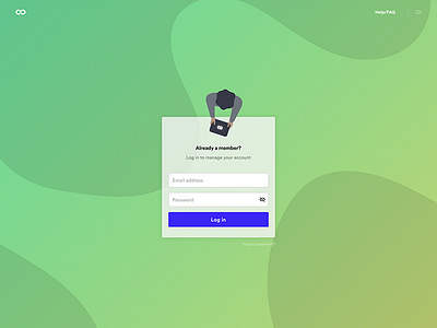 Login Page (Default) gradient illustration login page