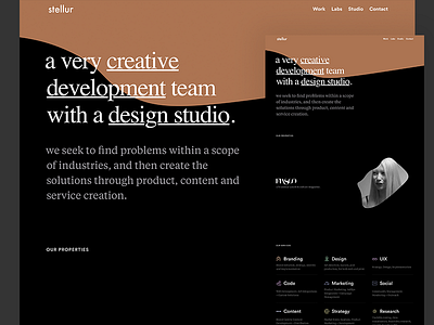 Stellur (Mockups) landing page minimal