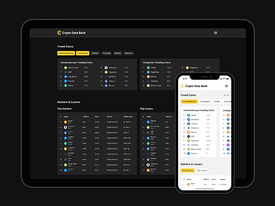 Coin Data Bank | UI Design