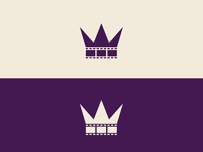 Imperial Cinema Logo branding cinema crown design flat logo minimal movie purple symbol vector