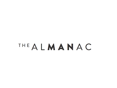 The Almanac logo logo typography