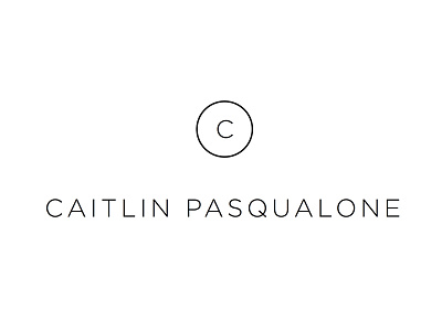 Logo for Caitlin Pasqualone, Copywriter icon logo typography
