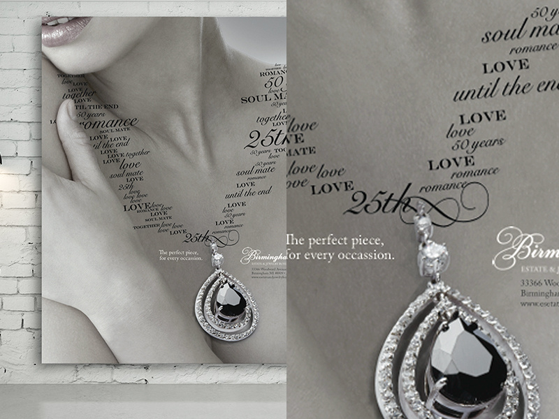 Birmingham Jewelers Poster art direction typography print