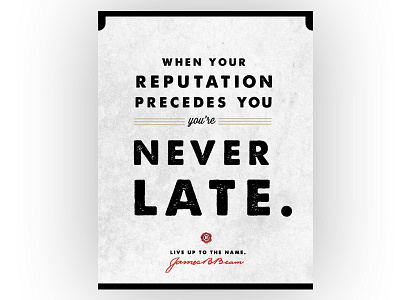 Jim Beam // Reputation art direction copywriting design poster print