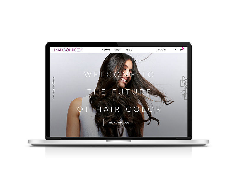 Madison Reed // Homepage website art direction hair design digital uxui