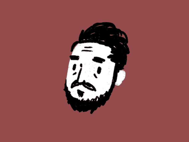 Focus animation artist beard concentration gif loop morph photoshop self portrait selfie sketch tedhjones