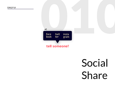 Social Share - Daily UI 010 dailyui interface uidesign