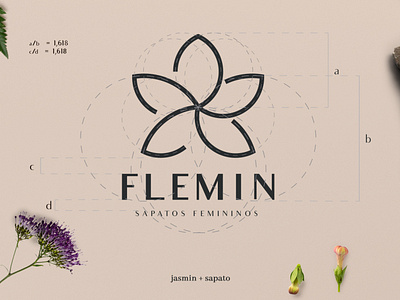 Flemin - Grid fibonacci flower golden ratio golden ratio logo goldenratio logo naming nature