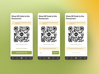 Tiffin Loop QR code page app clean code containers design eco environments interface minimal mobile mobile app no waste qr qr code qrcode takeaway tiffin ui