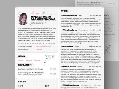 CV branding cv graphic design personal branding resume ui ux web