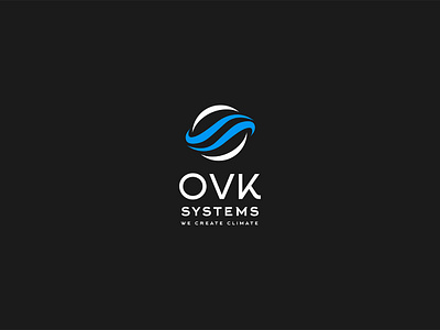 Logo design for OVK company air conditioning air flow air max branding design engineering systems heating illustration logo minimal vector ventilation