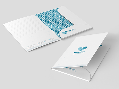 Folder A4 for veterinary clinic MedeaVet branding branding design design folder illustration veterinary