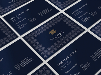 Business card for Recore branding design business card center clean design luxury minimalism responsive switzerland treatment web webdesign