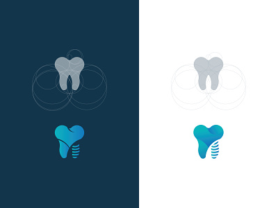 Heart tooth logo branding branding design design golden ratio heart logo logodesign logotype teeth