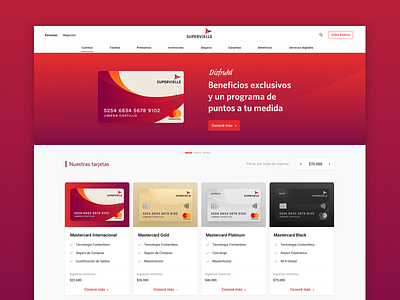 Website • Supervielle bank bank card responsive design user experience ux ui website