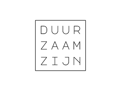 DUURZAAMZIJN art branding creative design font graphicdesign logo modern type typography