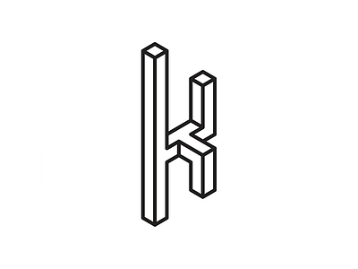 K alphabet art creative design font logo modern type typo typography