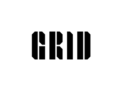 GRID alphabet art creative design font logo modern type typo typography