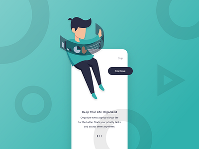 Task App - On Boarding 1 app debut debutshot firstshot flat green hello dribbble hellodribbble illustration manage manager managment onboarding system task ui ux vector work