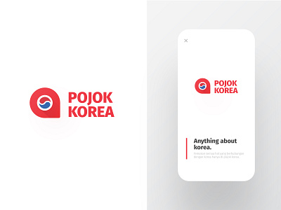 Pojok Korea Logo app branding design icon korea logo ui