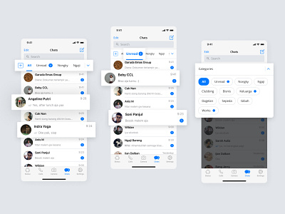 WhatsApp Redesign — No More Messy Chats with Categorization #2 apps chat clean design mobile apps mobile chat mobile design ui uiux ux whatsapp