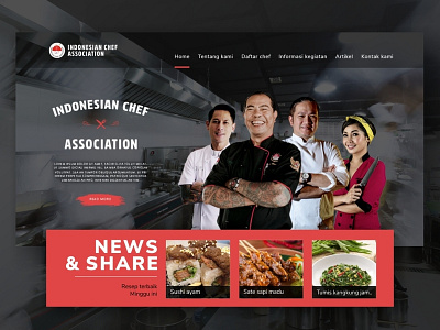 Indonesian Chef Association Landing Page branding design ui web